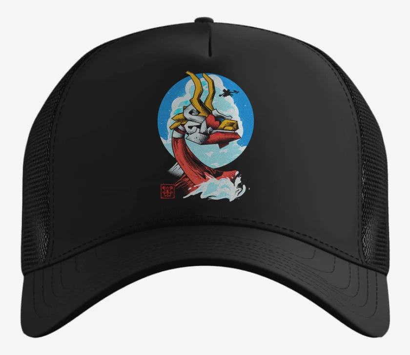 Gorro Negro de Mascaron Rojo