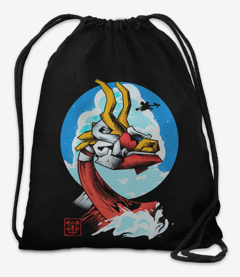 Mochila Negro de Mascaron Rojo