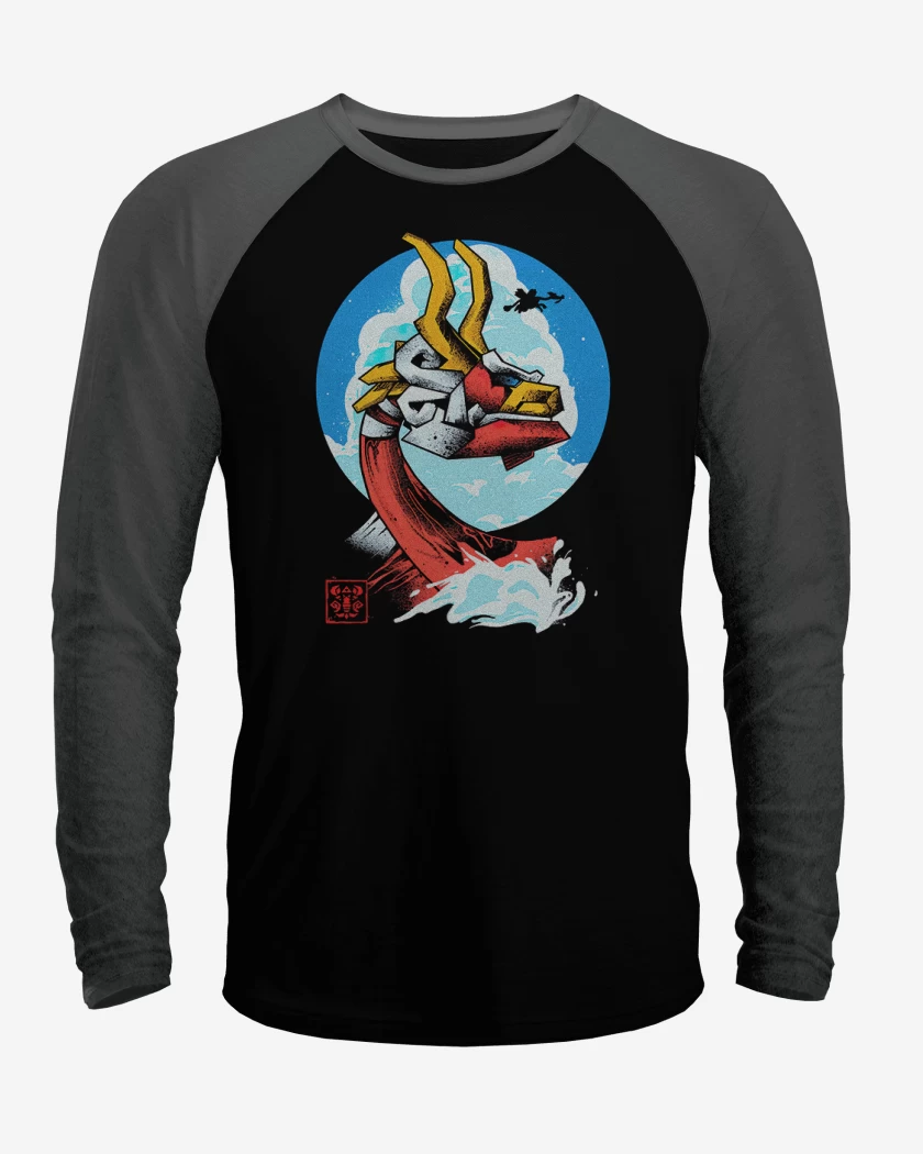 Polera Raglan Mascaron Rojo