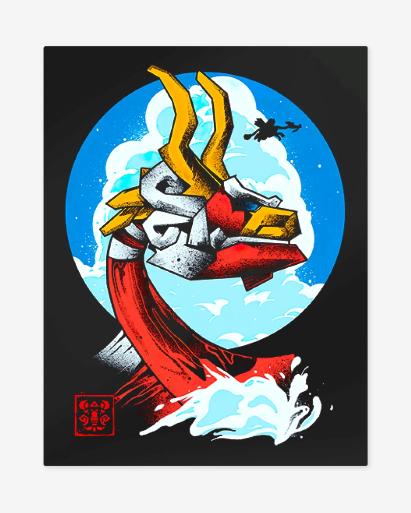 Print metalico Negro de Mascaron Rojo