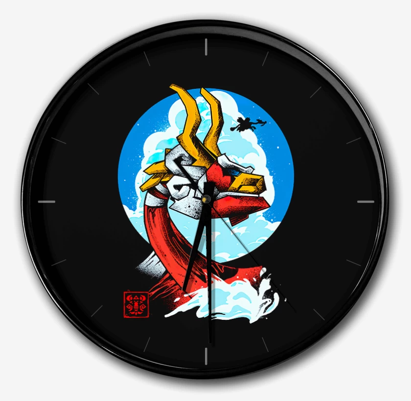 Reloj Negro de Mascaron Rojo