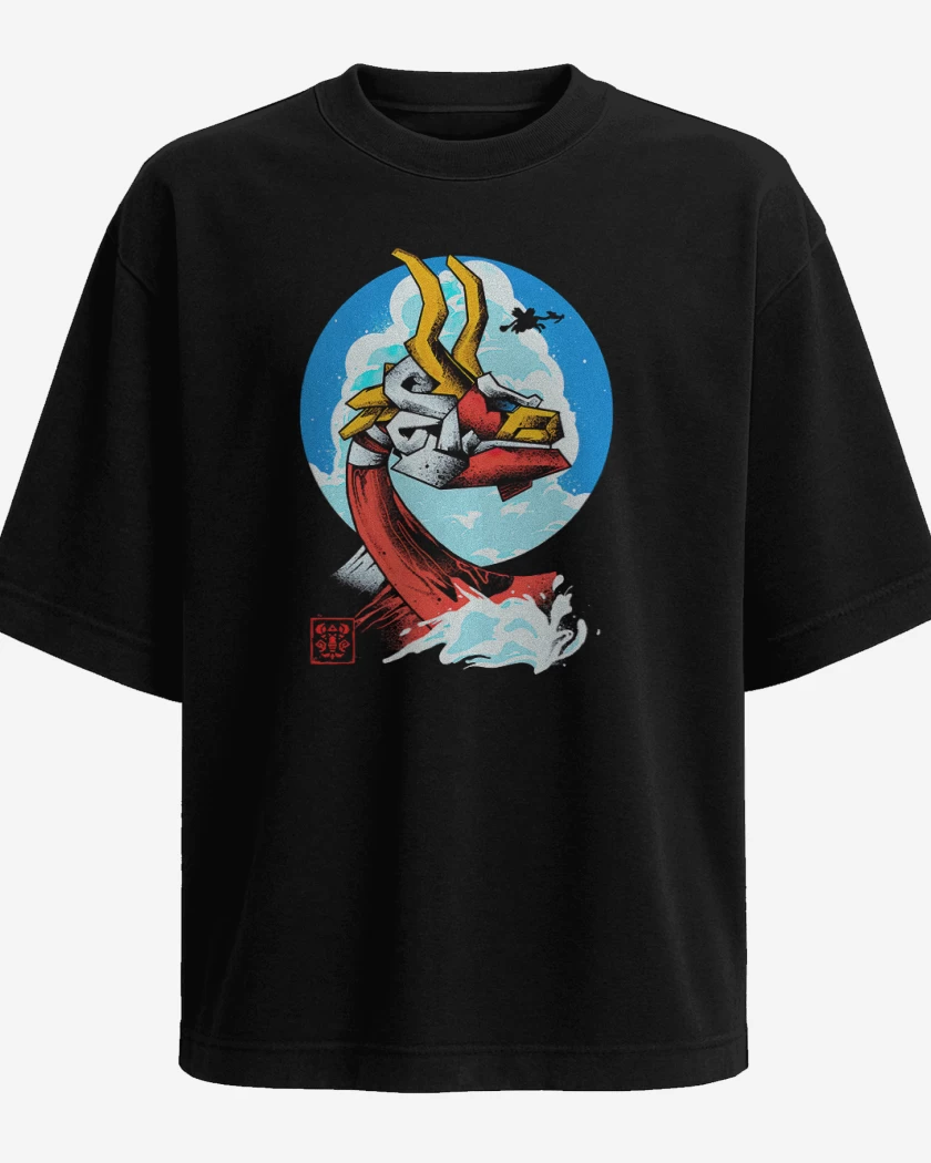 Polera Oversize Mascaron Rojo