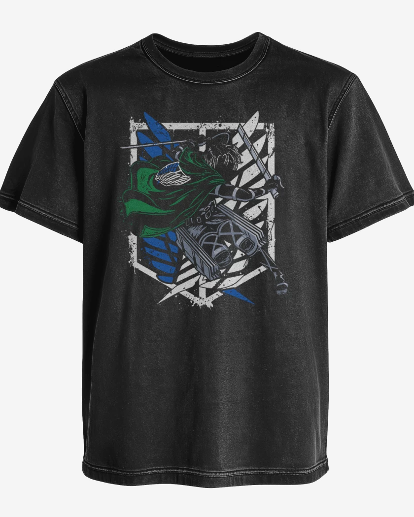 Polera desgastada Negro de Levi