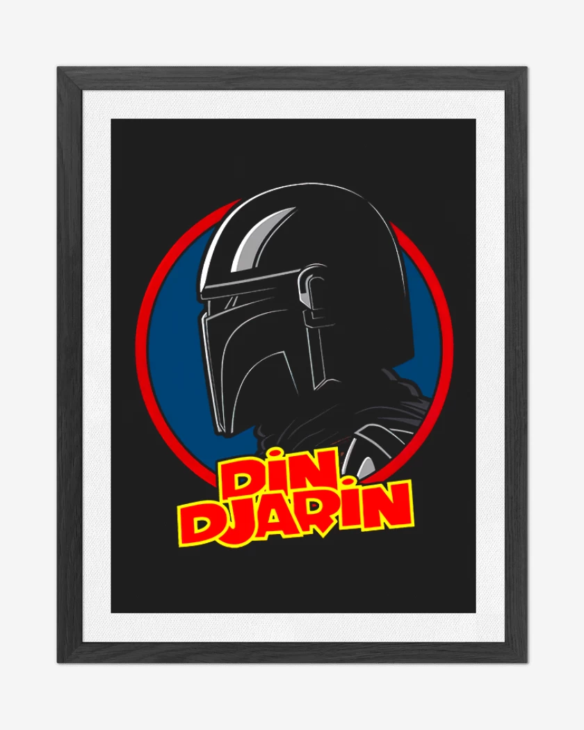 Cuadro decorativo Negro de Din Djarin