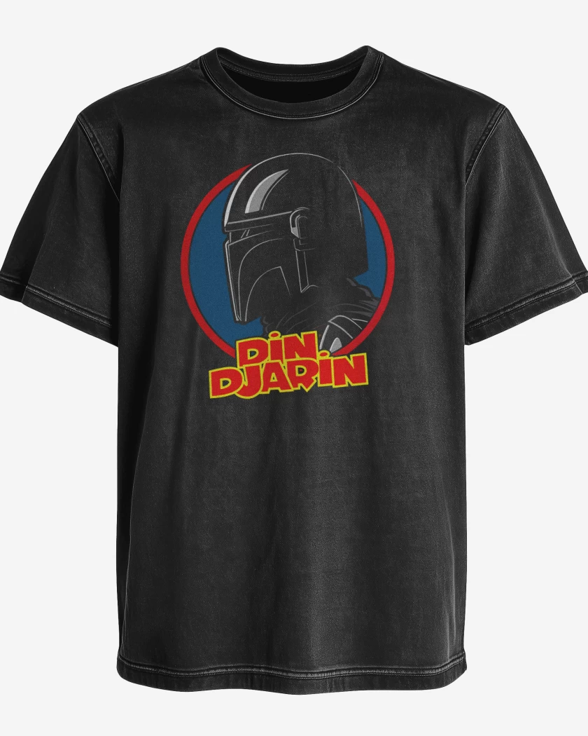 Polera desgastada Negro de Din Djarin