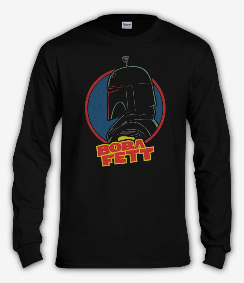 Polera manga larga Negro de Boba Fett