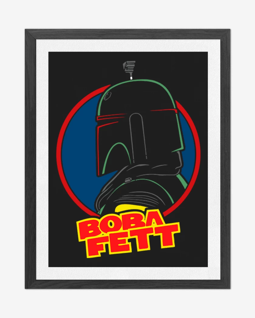 Cuadro decorativo Negro de Boba Fett