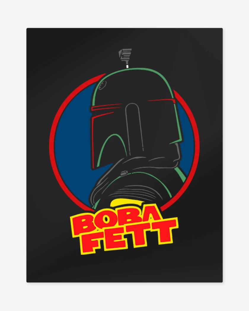 Print metalico Negro de Boba Fett