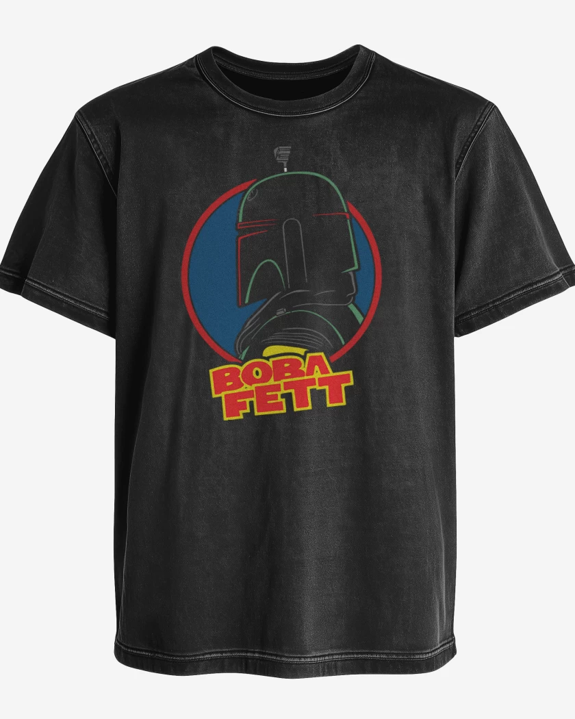 Polera desgastada Negro de Boba Fett