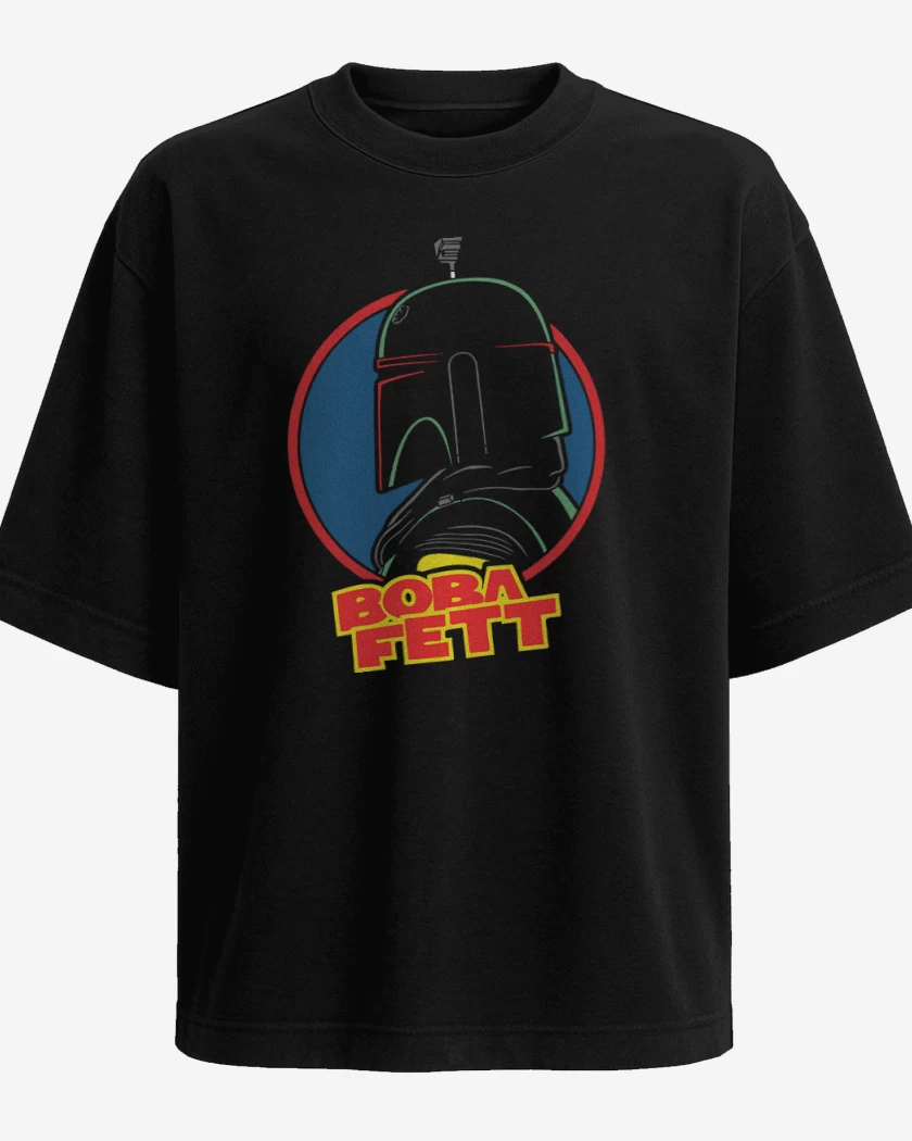 Polera Oversize Negro de Boba Fett
