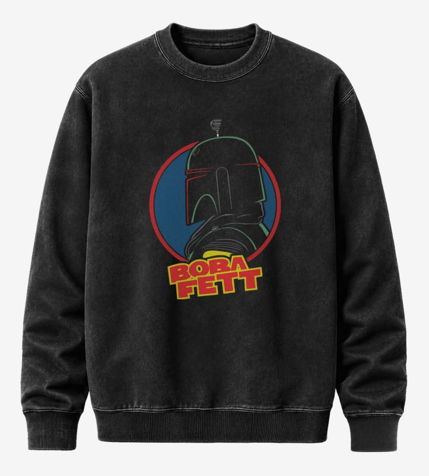 Poleron Polo Acid Wash Negro de Boba Fett