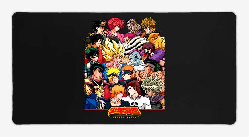 Mouse pad Gamer Negro de Shonen Manga Vs