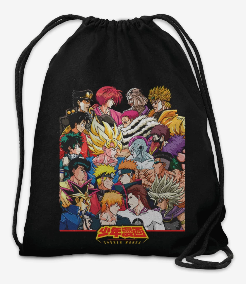 Mochila Negro de Shonen Manga Vs
