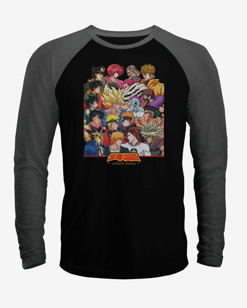 Polera Raglan Shonen Manga Vs