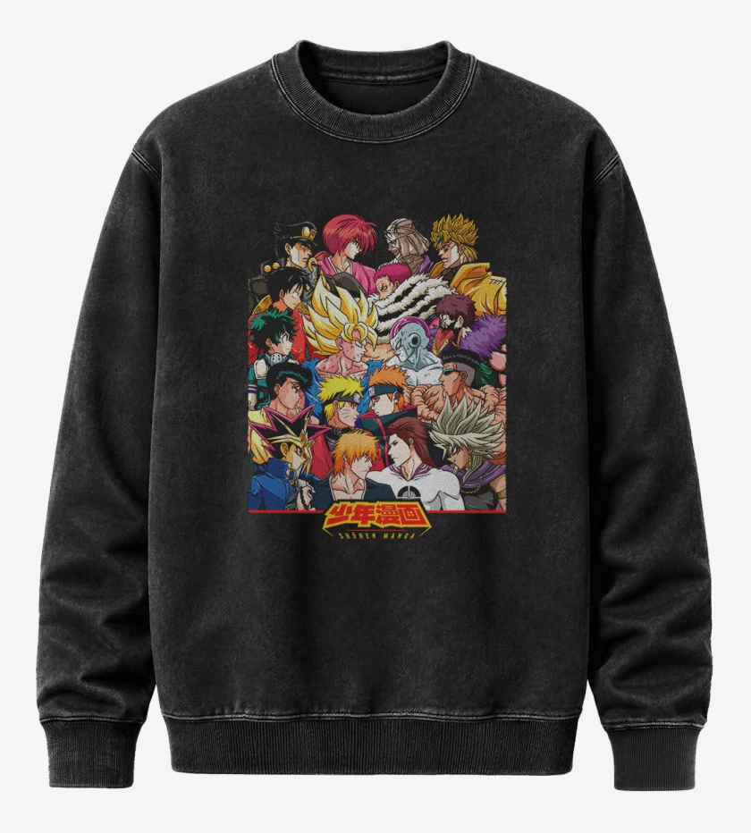 Poleron Polo Acid Wash Shonen Manga Vs