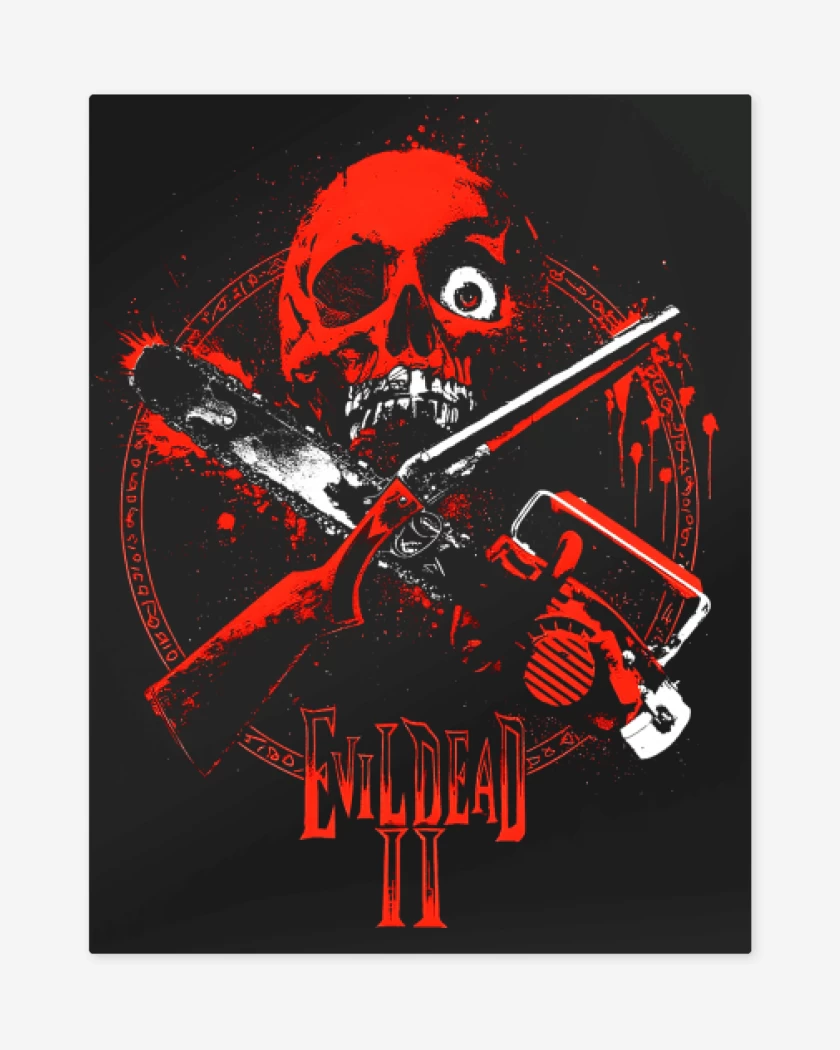 Print metalico Negro de Evil Dead II