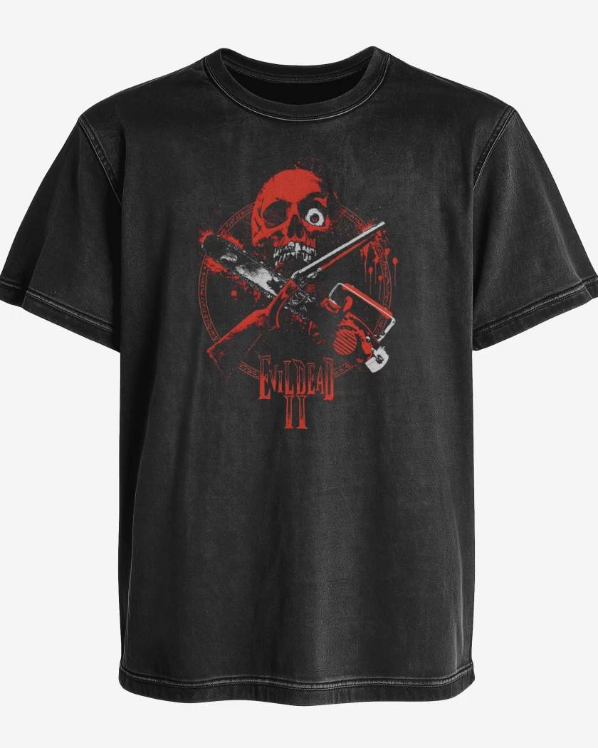 Polera desgastada Negro de Evil Dead II