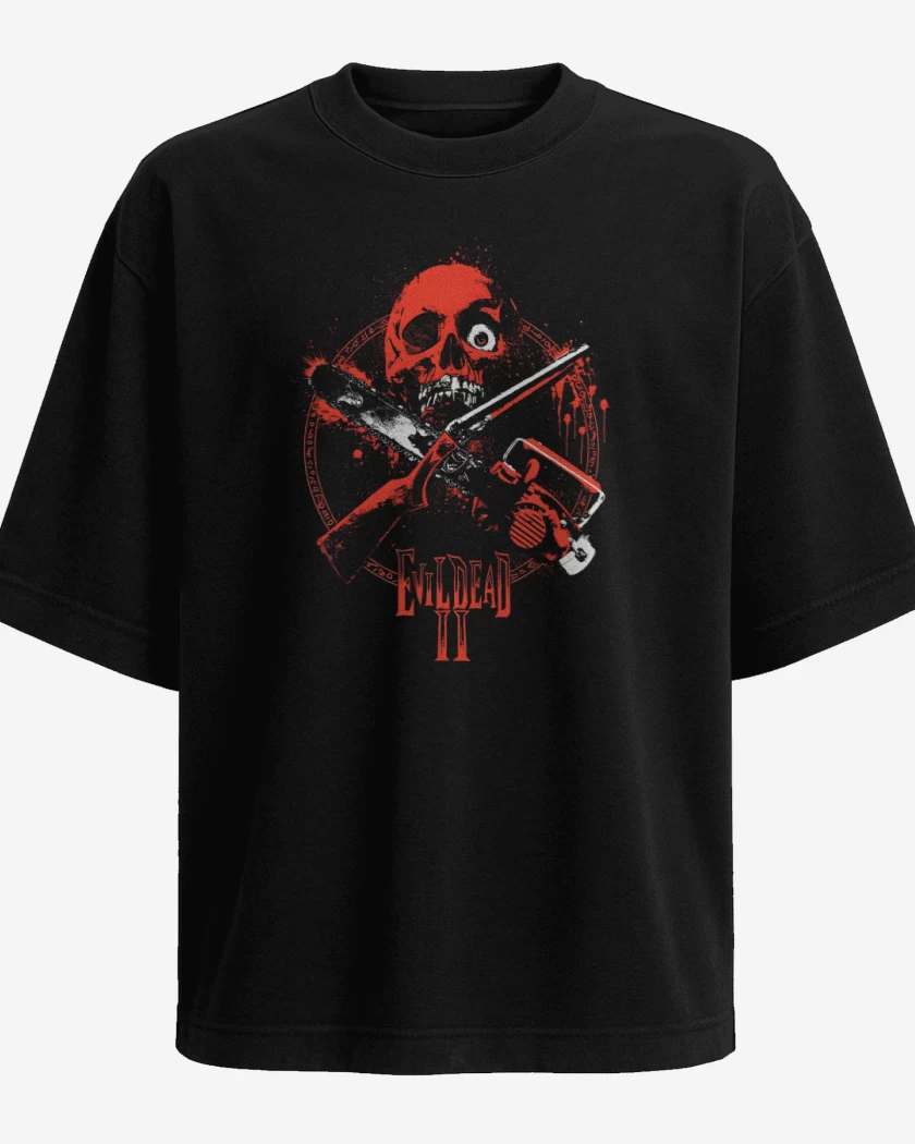 Polera Oversize Negro de Evil Dead II