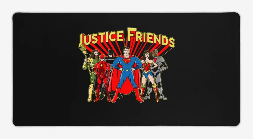 Mouse pad Gamer Negro de Justice Friends