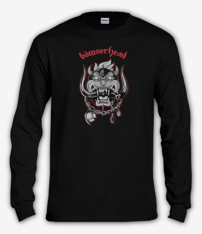 Polera manga larga Negro de Bowserhead