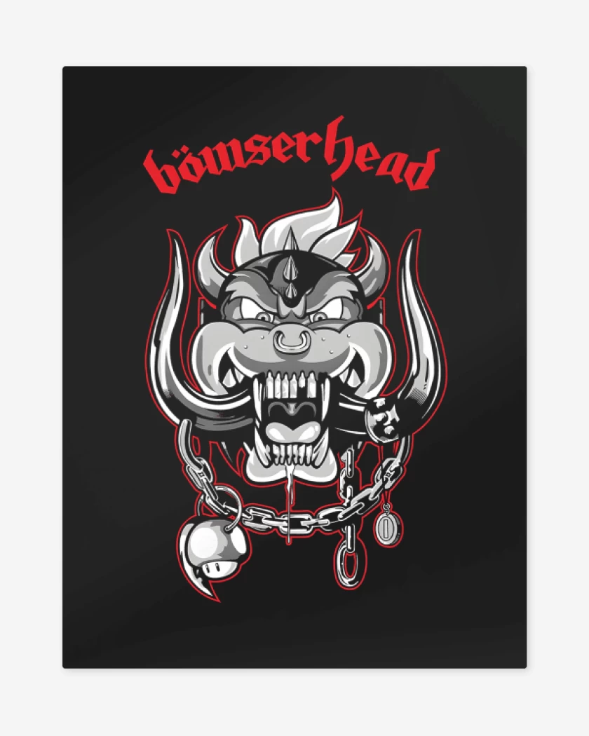 Print metalico Negro de Bowserhead