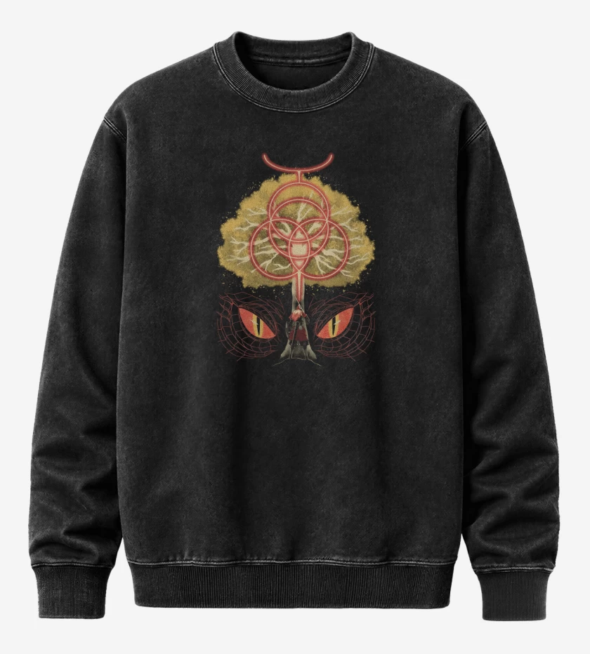 Poleron Polo Acid Wash Negro de The Erdtree 
