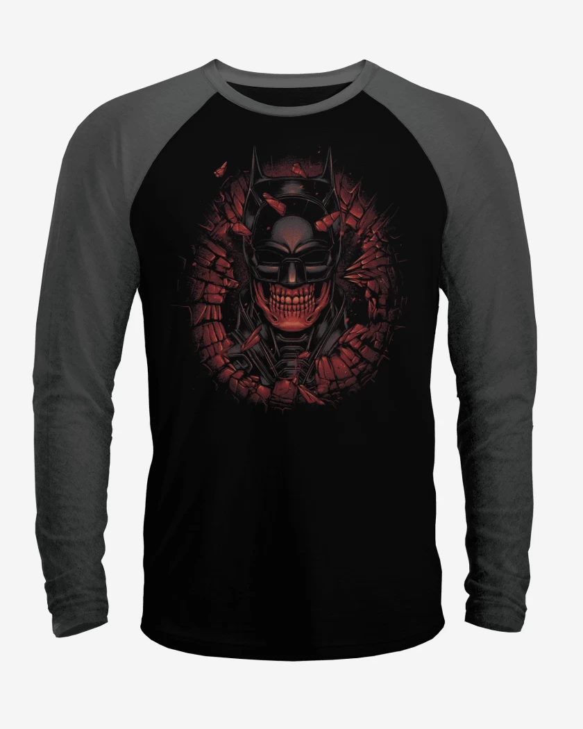 Polera Raglan Negro / Negro Heather de Not A Hero
