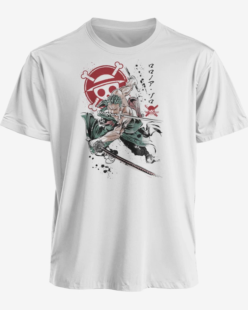 Polera premium Blanco de Roronoa Zoro