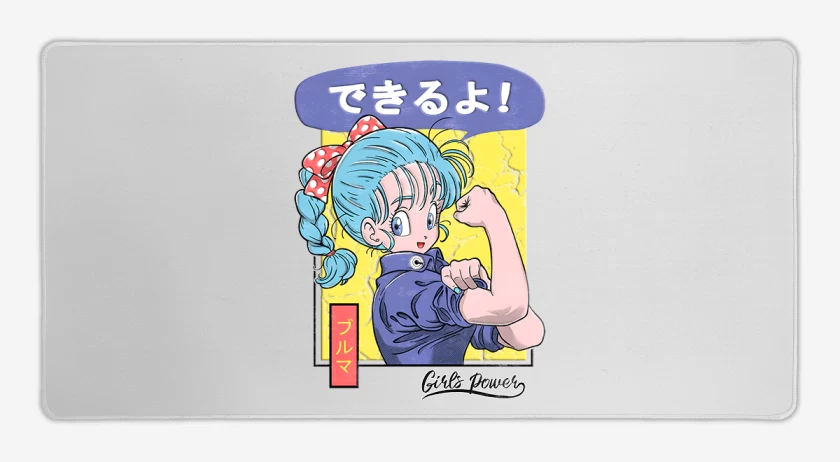 Mouse pad Gamer Blanco de Bulma Girl Power