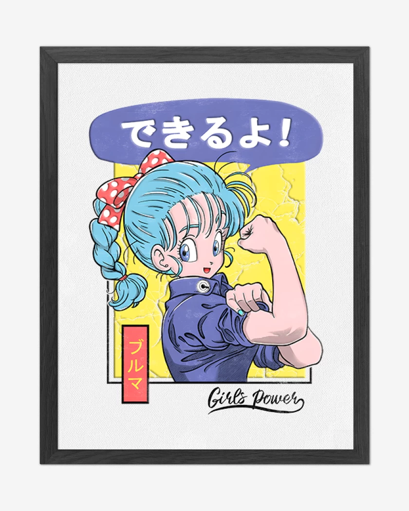 Cuadro decorativo Bulma Girl Power