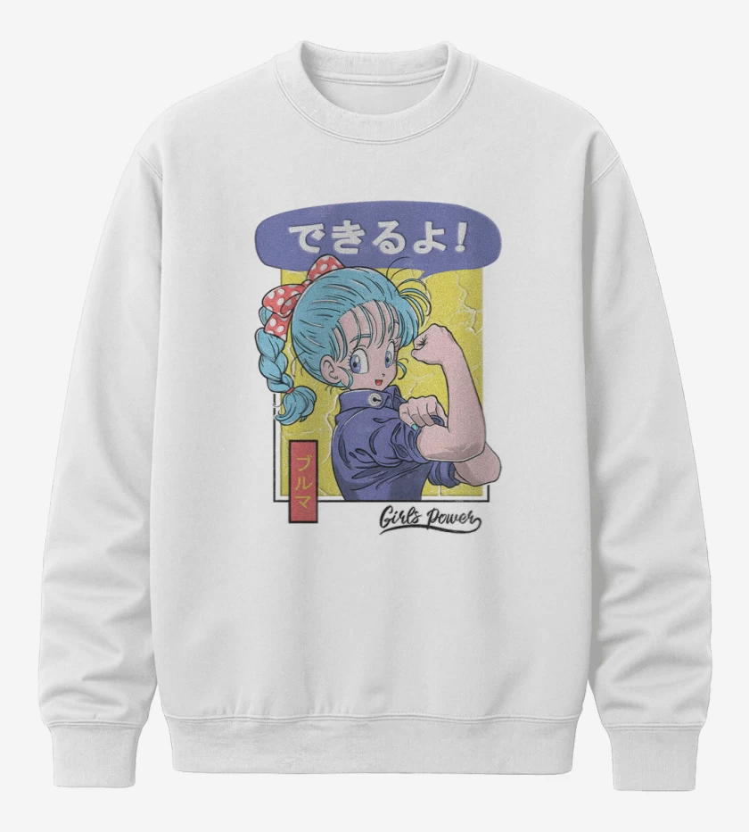 Poleron polo Blanco de Bulma Girl Power