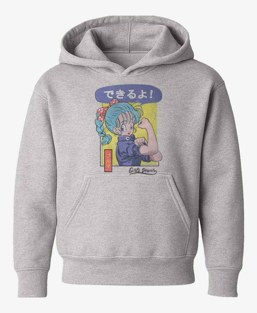 Poleron de niño Gris Melange de Bulma Girl Power