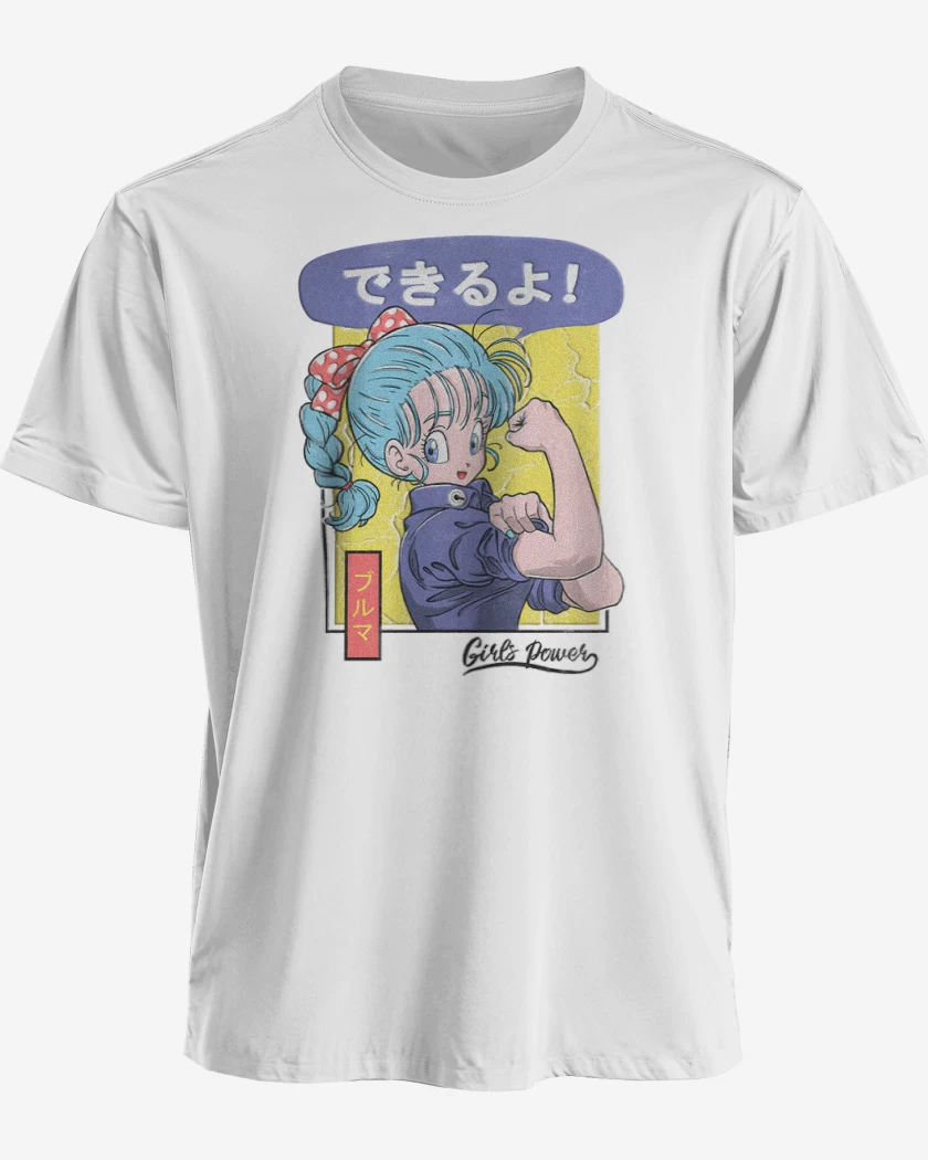 Polera premium Blanco de Bulma Girl Power