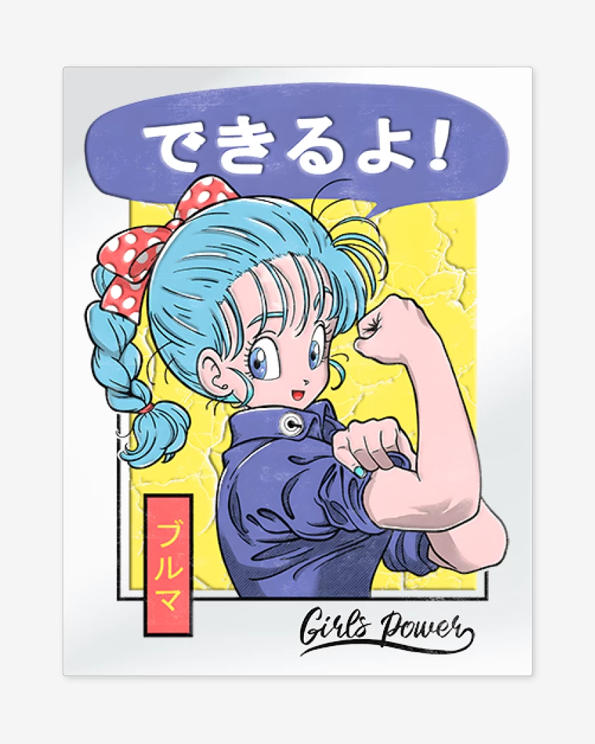 Print metalico Blanco de Bulma Girl Power