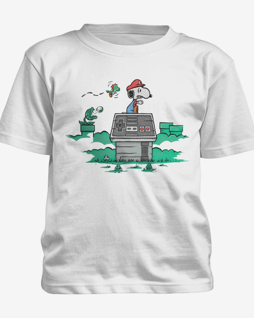 Polera de niño Blanco de Snoopy bigote