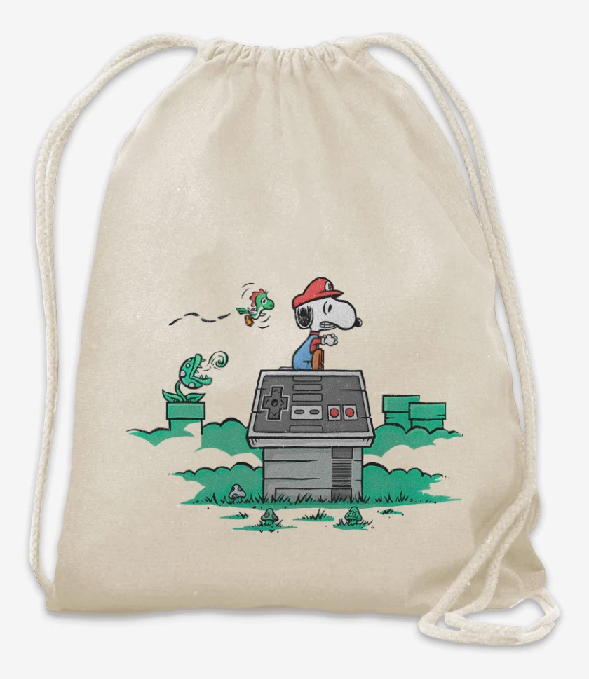 Mochila Blanco de Snoopy bigote