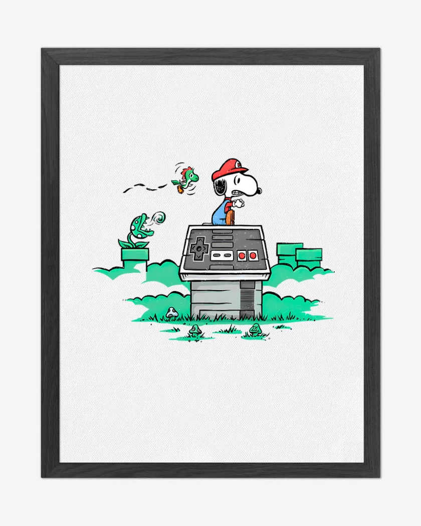 Cuadro decorativo Blanco de Snoopy bigote