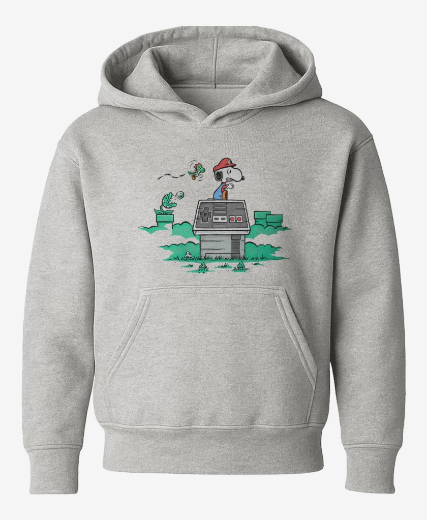 Poleron de niño Gris Melange de Snoopy bigote
