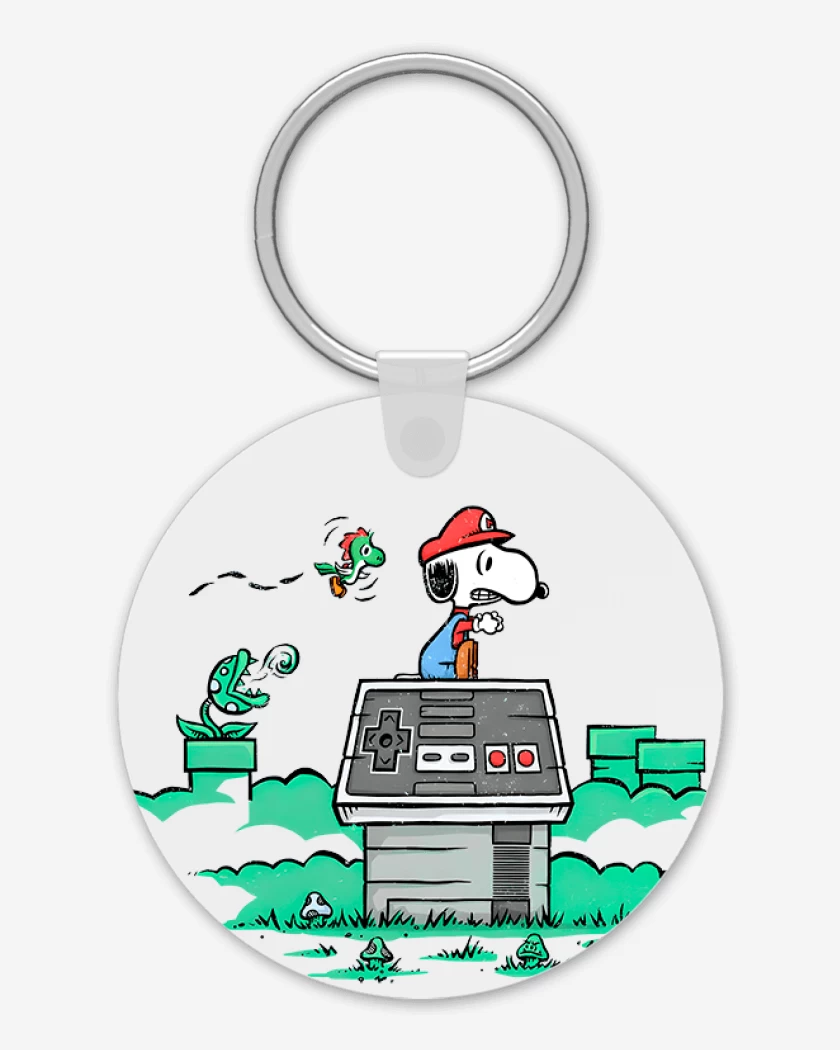 Llavero Blanco de Snoopy bigote