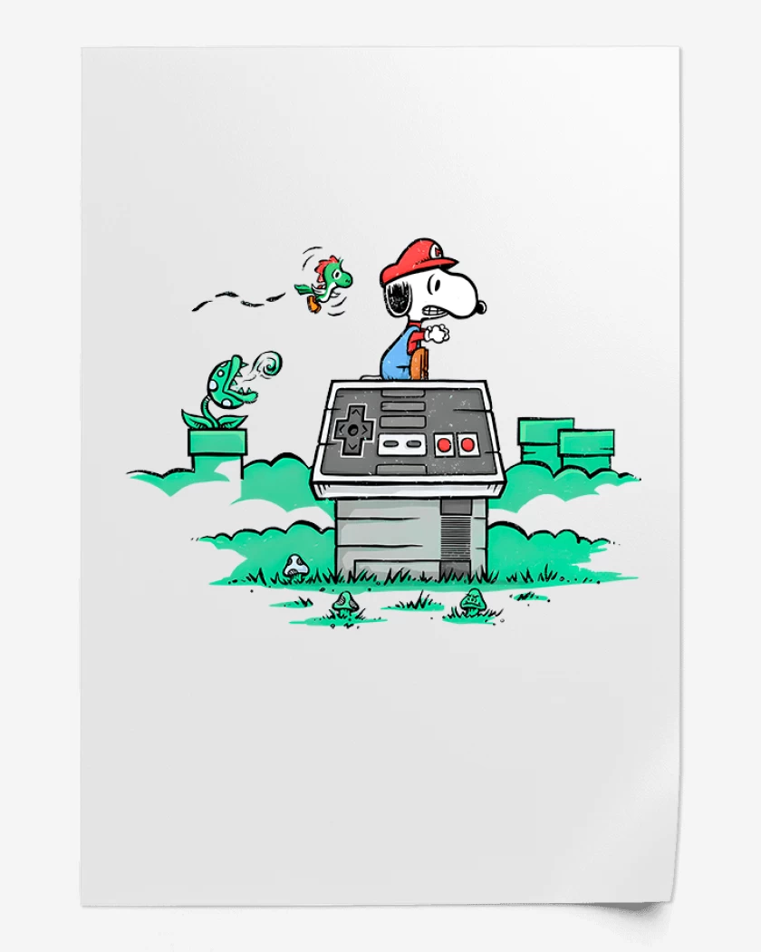 Print Snoopy bigote