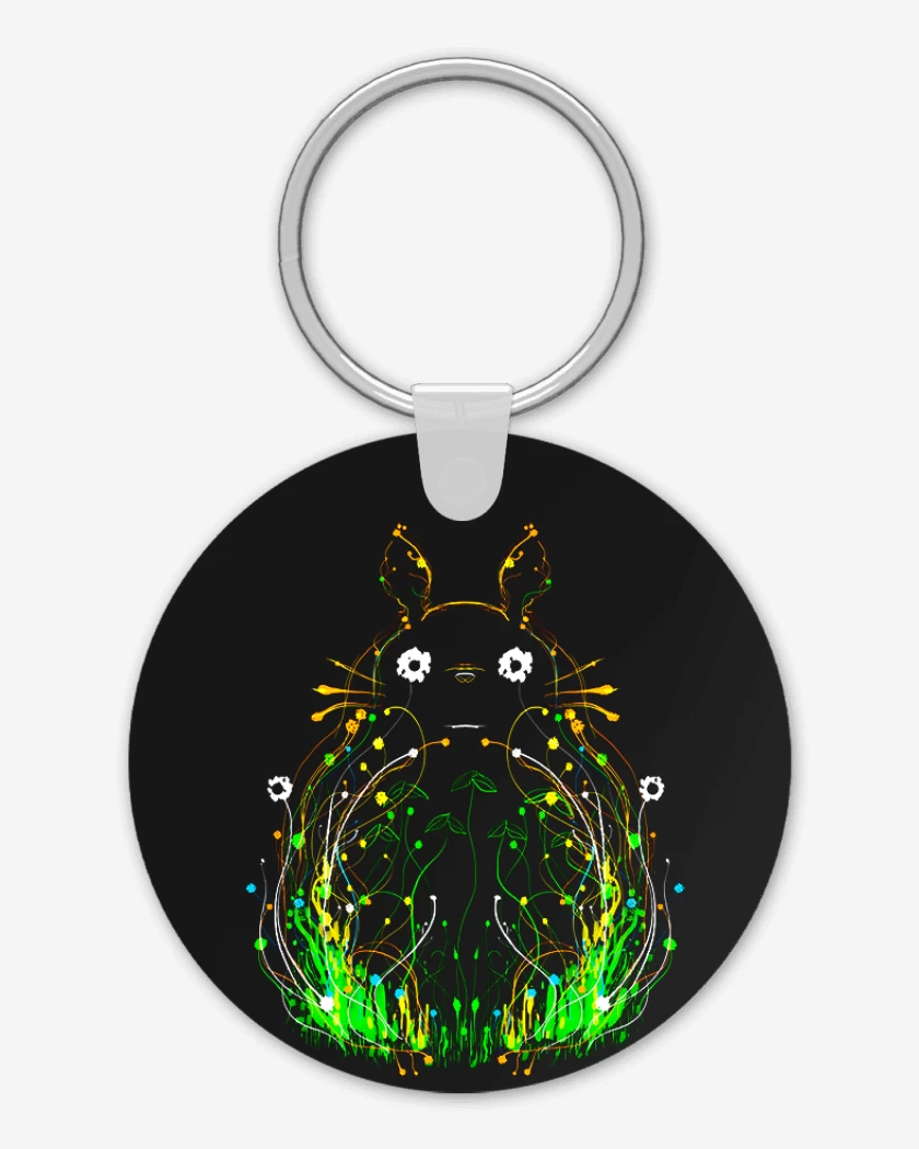 Llavero Negro de Totoro lineas brillantes