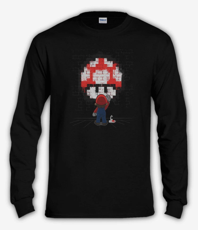 Polera manga larga Bigote Grafiti