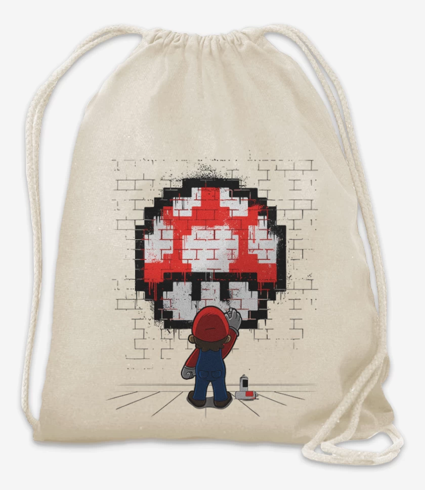 Mochila Blanco de Bigote Grafiti