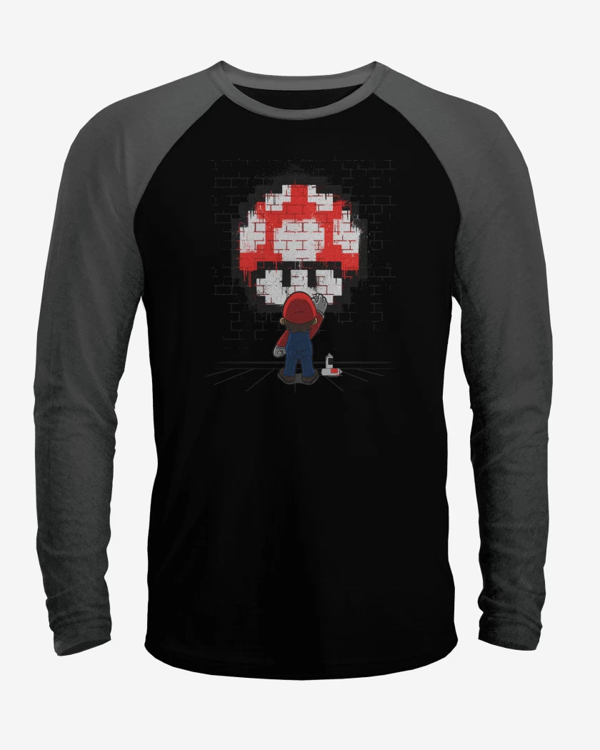 Polera Raglan Bigote Grafiti