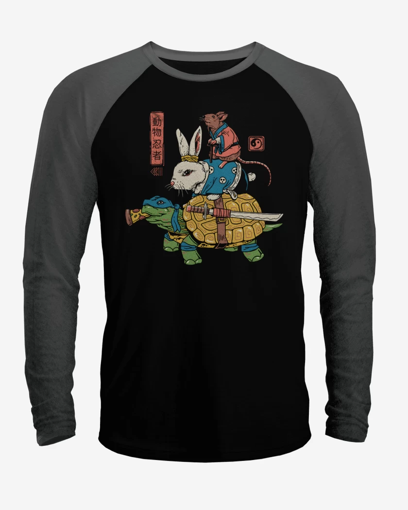 Polera Raglan Ratto Kame y usagi Ninjas