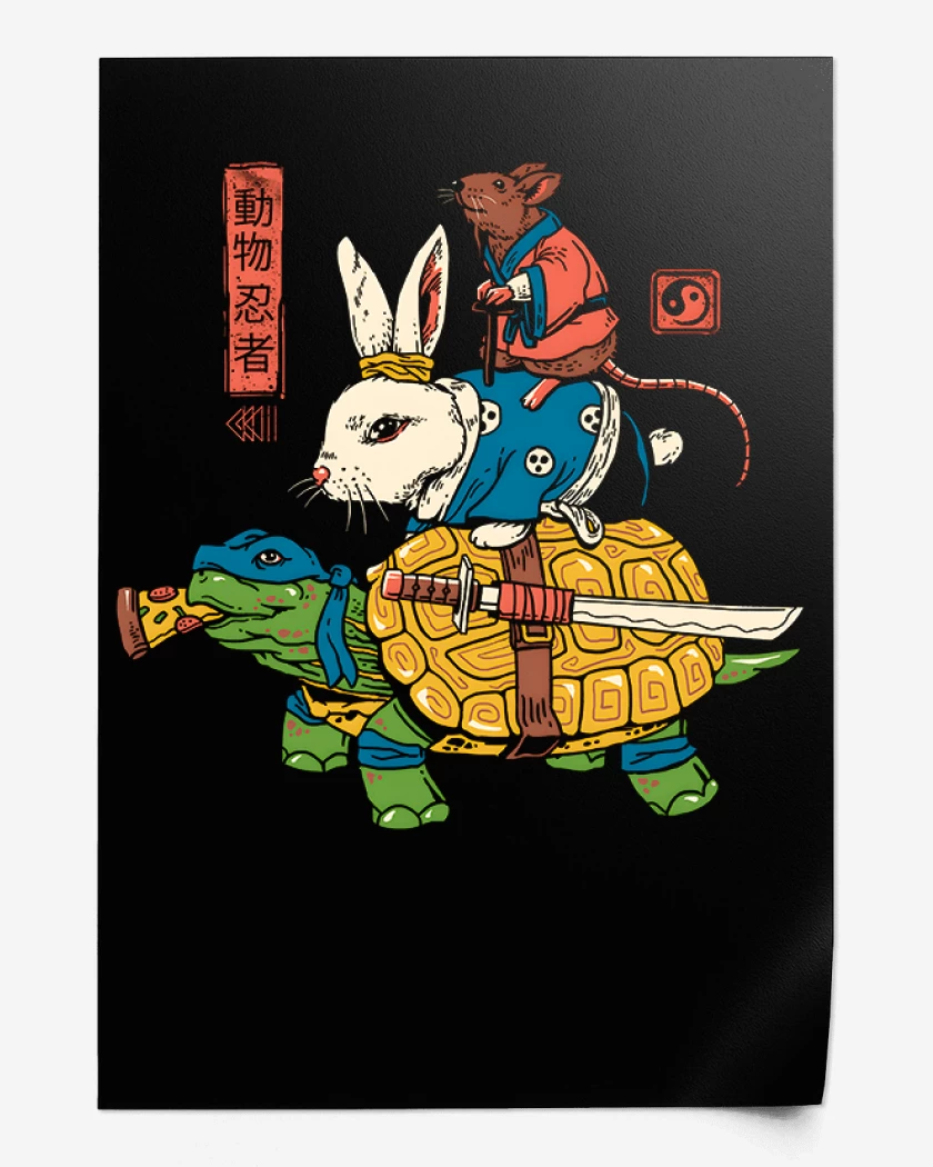 Print Ratto Kame y usagi Ninjas