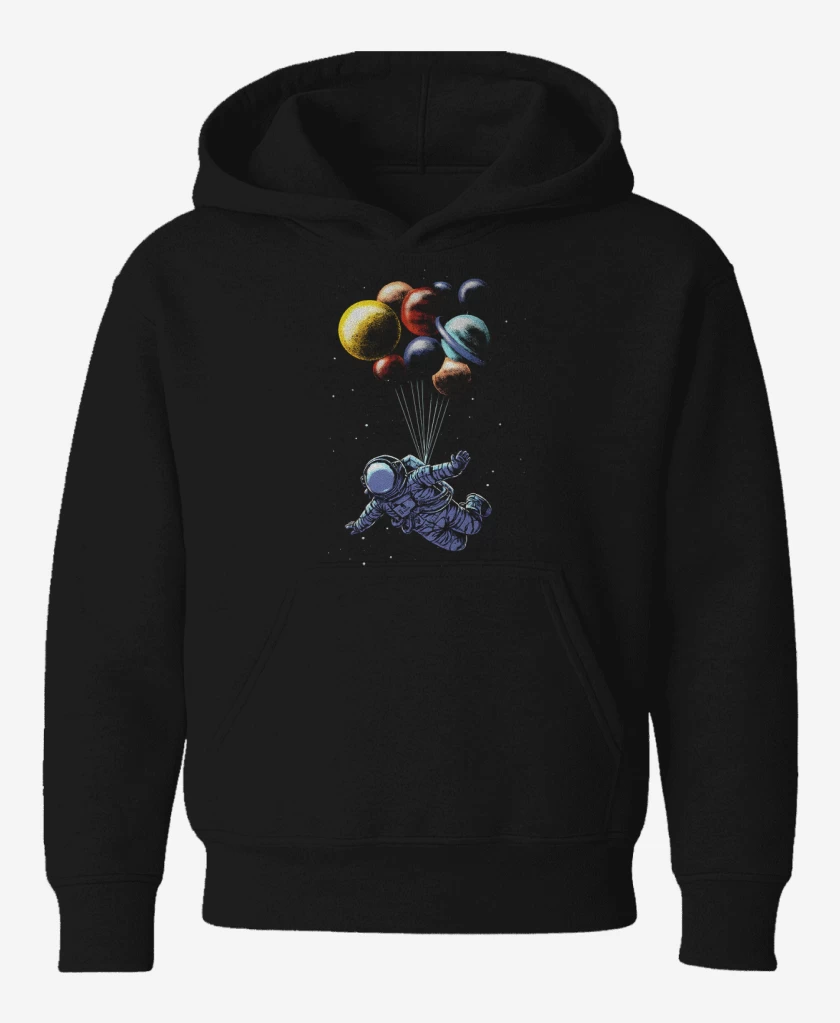Poleron de niño Negro de Astronautita