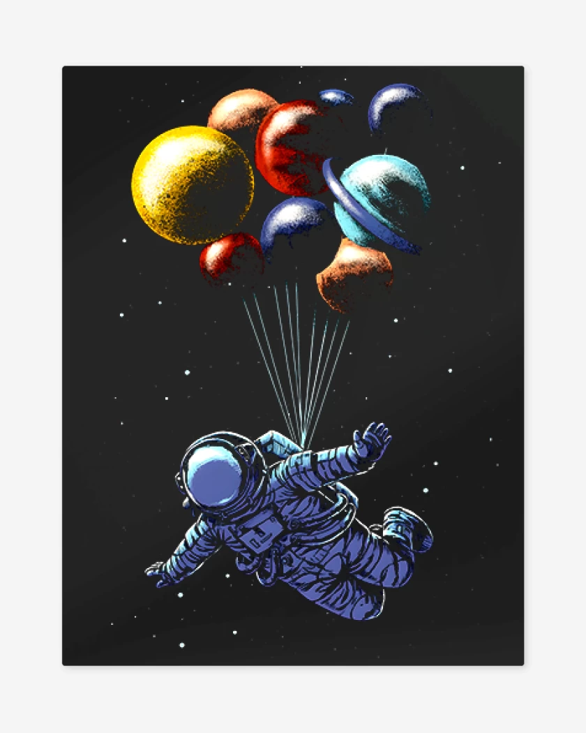Print metalico Astronautita