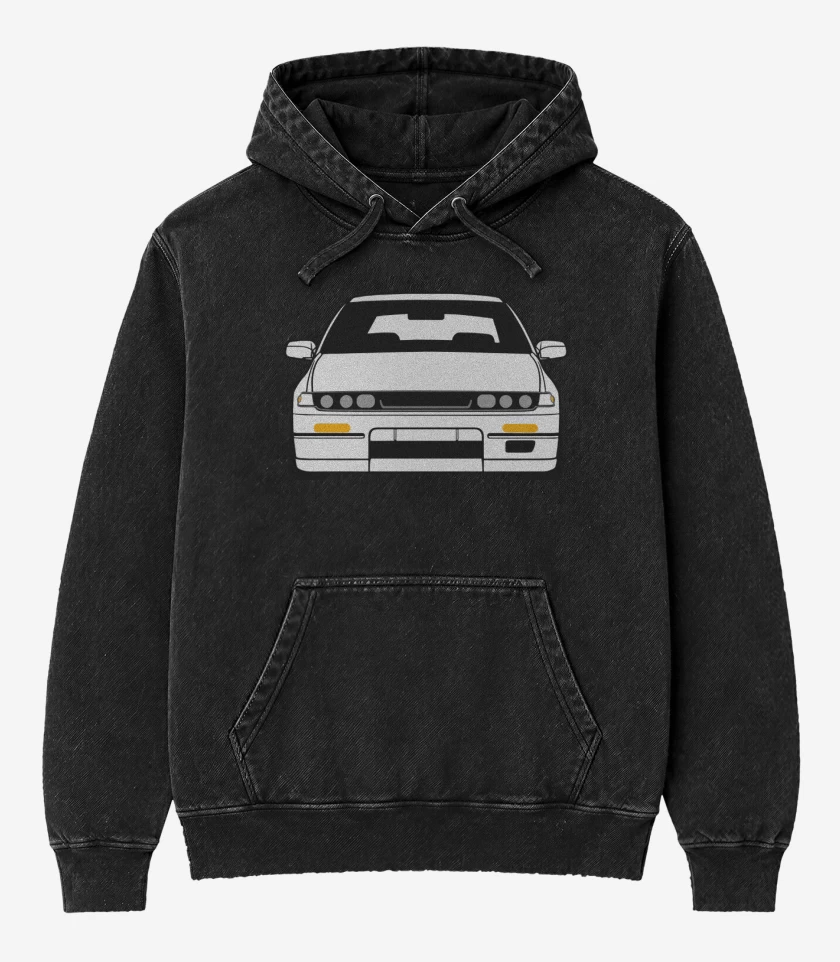 Poleron Canguro Acid Wash Negro de Cefiro Autech