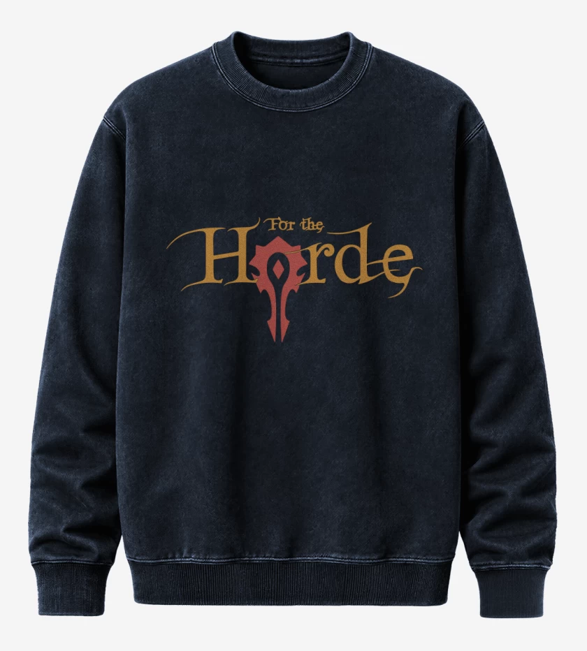 Poleron Polo Acid Wash Azul Marino de For The Horde
